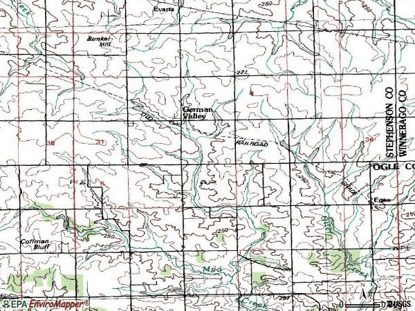 Zip code 61039 topographic map