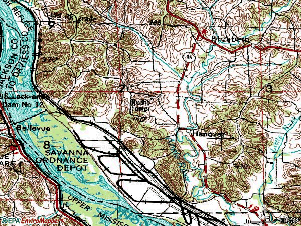 Zip code 61041 topographic map