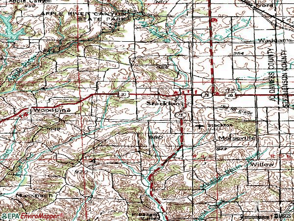 Zip code 61085 topographic map