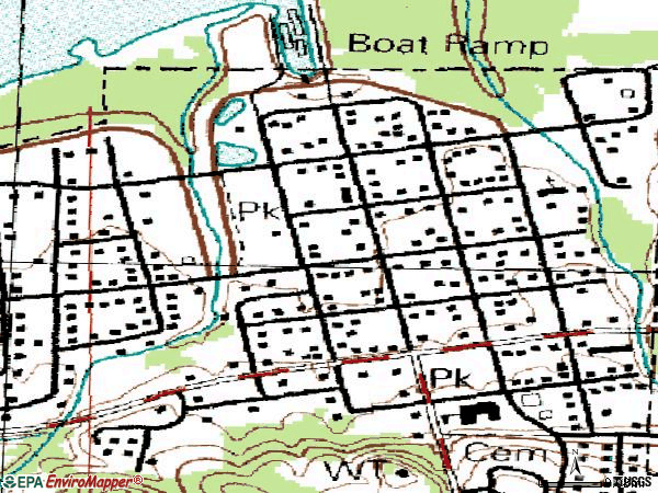 Zip code 61232 topographic map