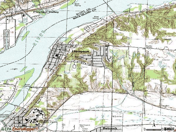 Zip code 61256 topographic map