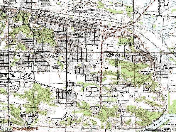 Zip code 61282 topographic map