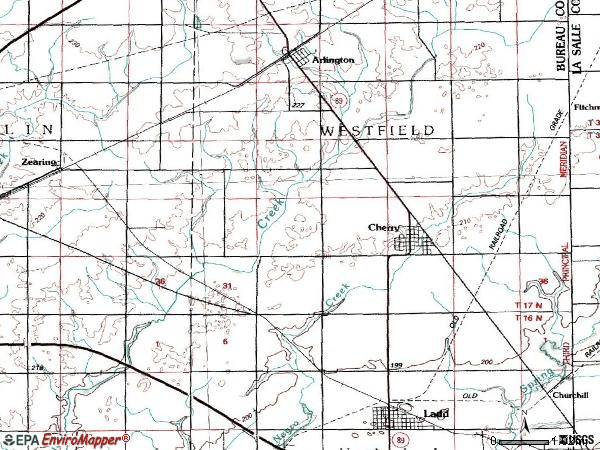 Zip code 61312 topographic map
