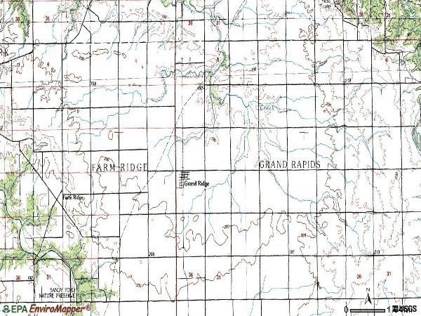 Zip code 61325 topographic map