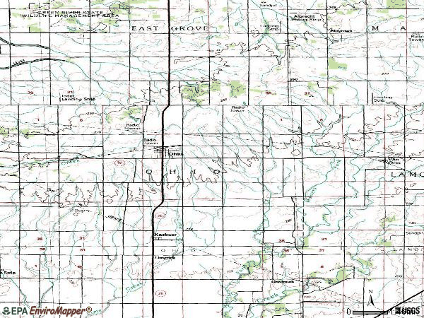 Zip code 61349 topographic map