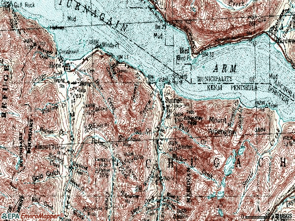 Zip code 99605 topographic map