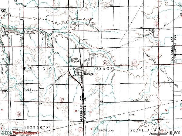 Zip code 61377 topographic map