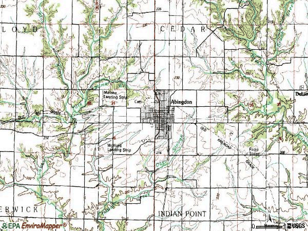 Zip code 61410 topographic map