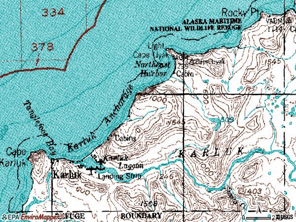 Zip code 99608 topographic map