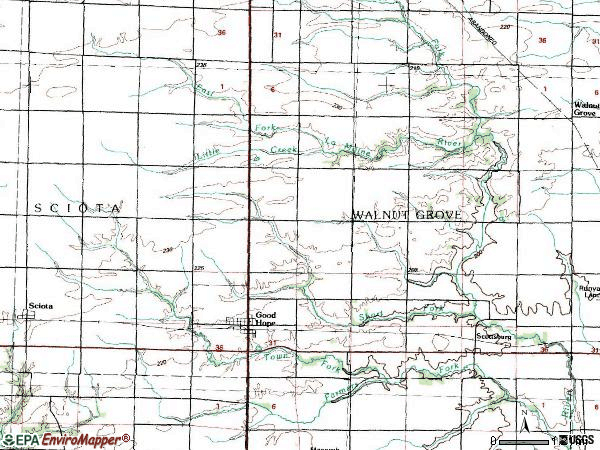 Zip code 61438 topographic map