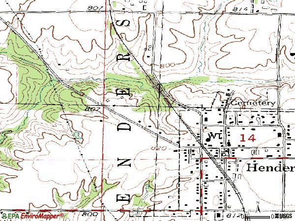 Zip code 61439 topographic map