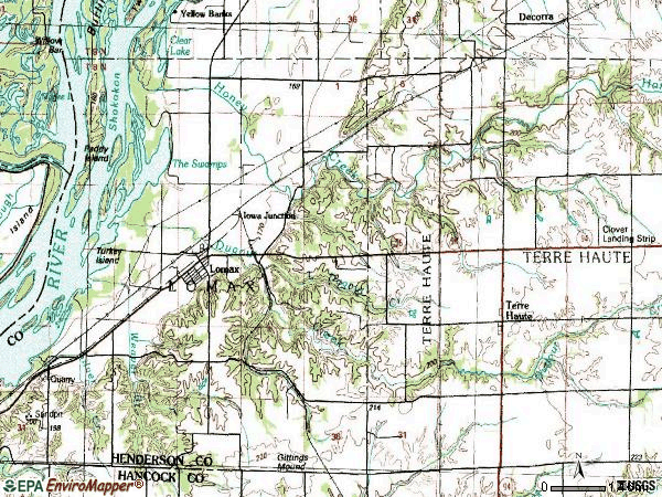 Zip code 61454 topographic map