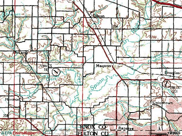 Zip code 61458 topographic map