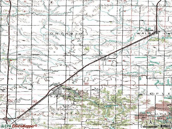 Zip code 61467 topographic map