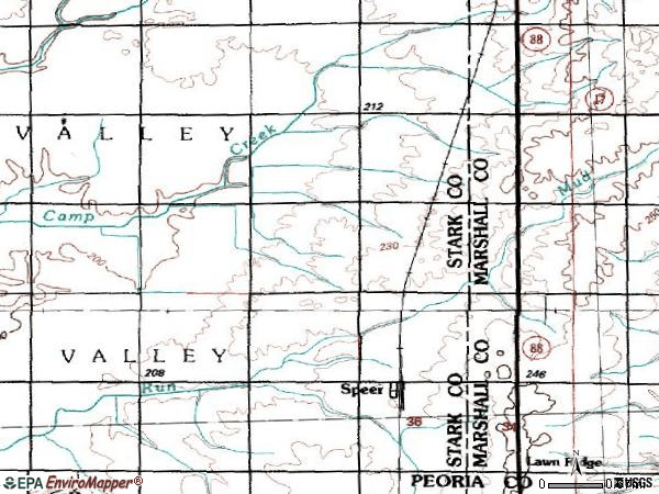 Zip code 61479 topographic map