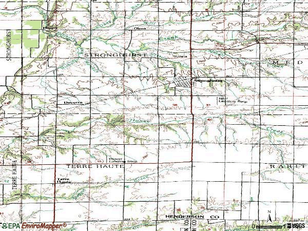Zip code 61480 topographic map