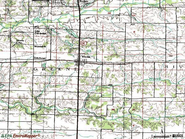 Zip code 61486 topographic map