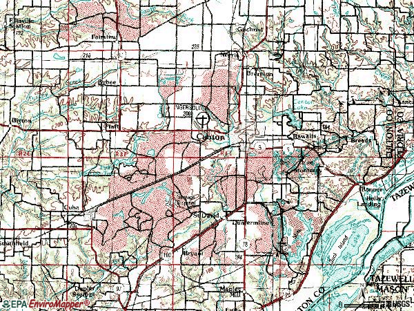 Zip code 61520 topographic map