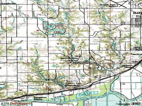 Zip code 61547 topographic map