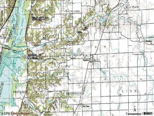 Zip code 61570 topographic map