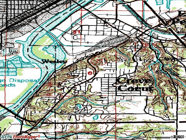 Zip code 61610 topographic map