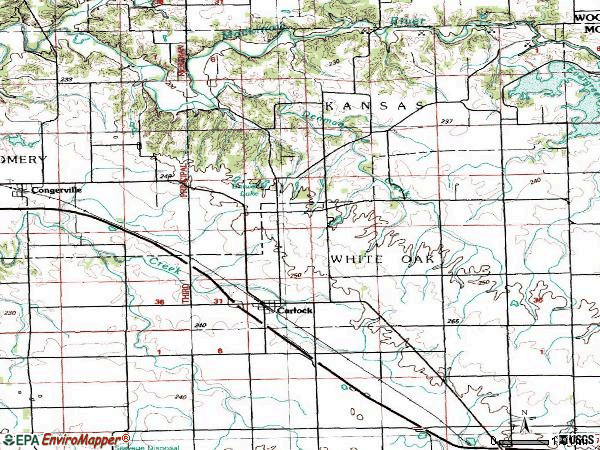 Zip code 61725 topographic map