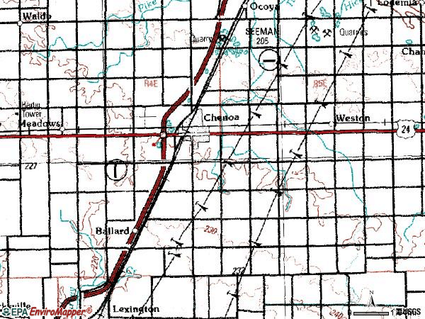 Zip code 61726 topographic map