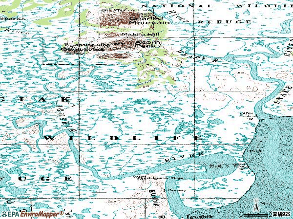 Zip code 99628 topographic map
