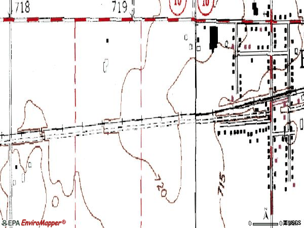 Zip code 61815 topographic map