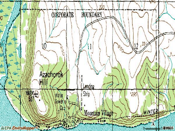 Zip code 99632 topographic map