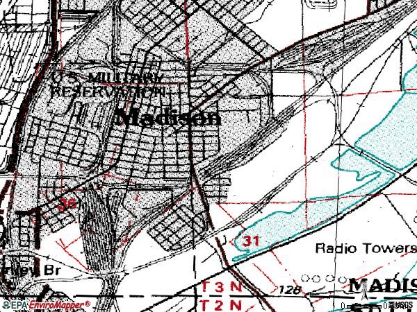 Zip code 62060 topographic map
