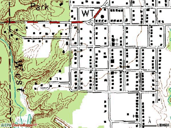 Zip code 62093 topographic map