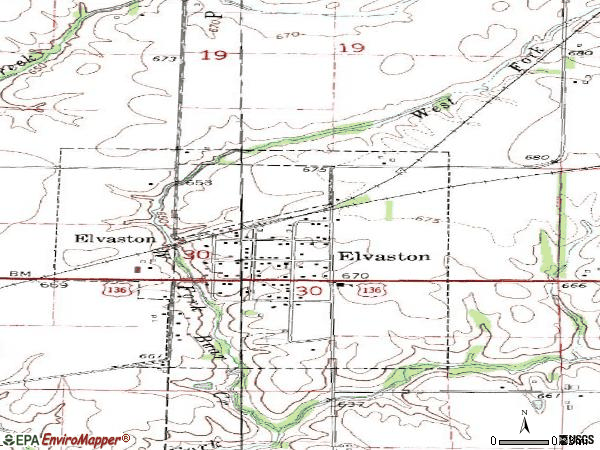Zip code 62334 topographic map