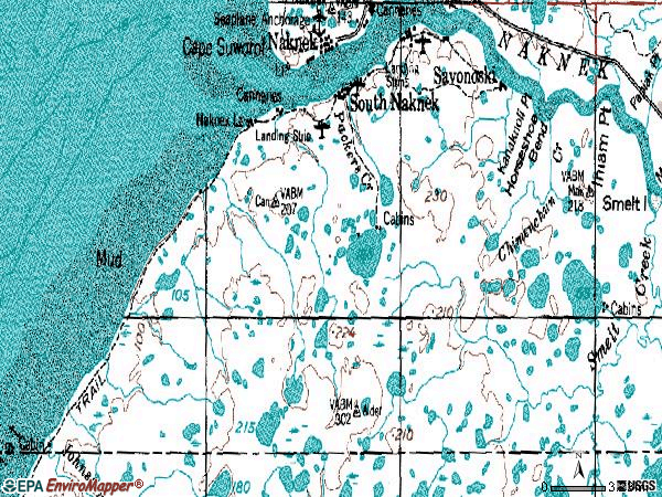 Zip code 99670 topographic map