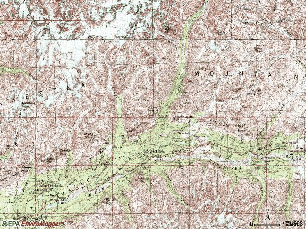 Zip code 99674 topographic map