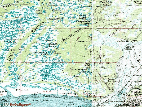Zip code 99687 topographic map