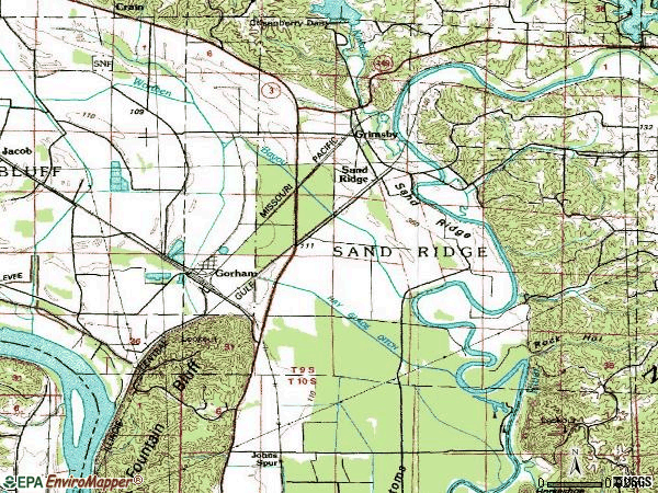 Zip code 62940 topographic map