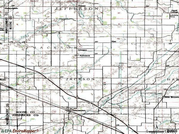Zip code 46147 topographic map