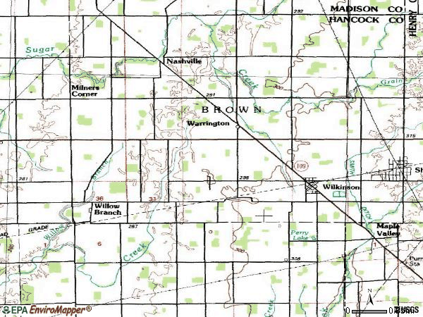Zip code 46186 topographic map