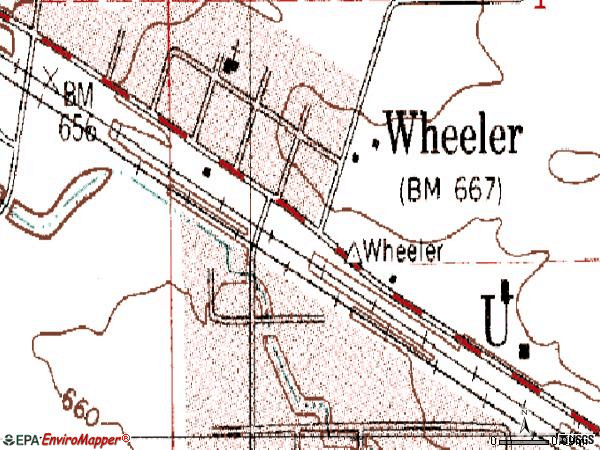 Zip code 46393 topographic map