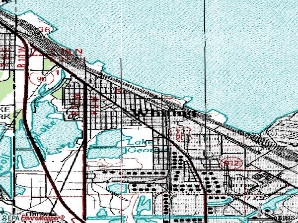 Zip code 46394 topographic map