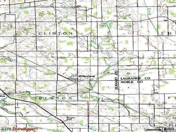 Zip code 46543 topographic map