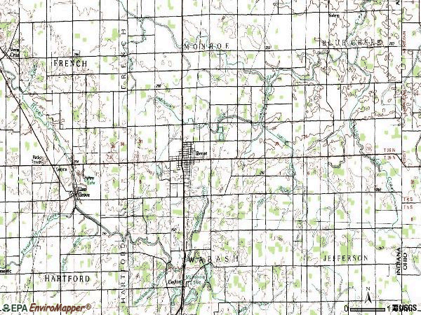 Zip code 46711 topographic map