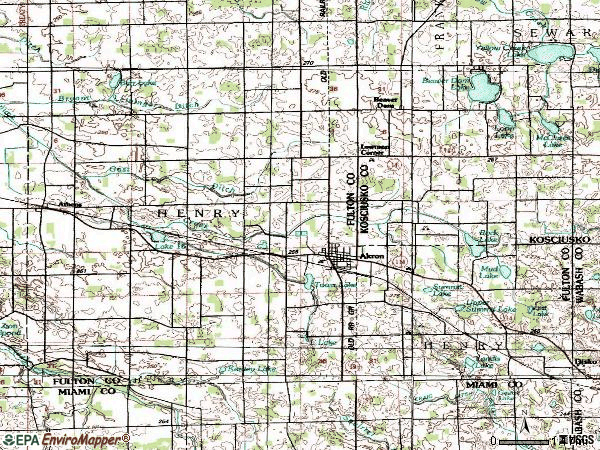 Zip code 46910 topographic map