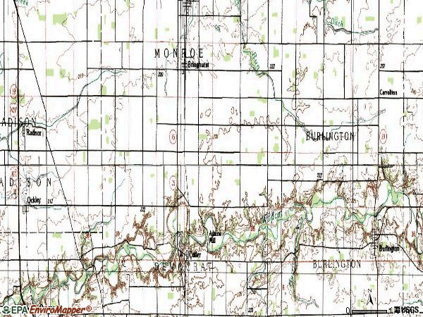 Zip code 46913 topographic map