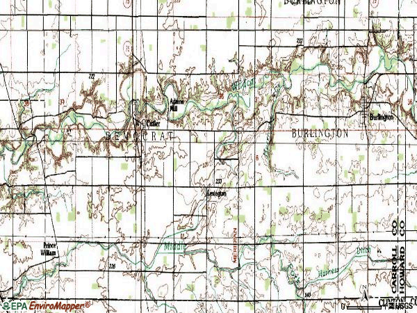 Zip code 46920 topographic map