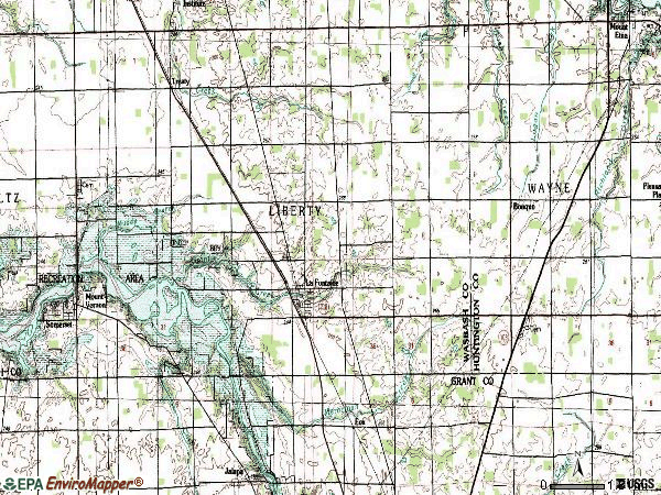 Zip code 46940 topographic map