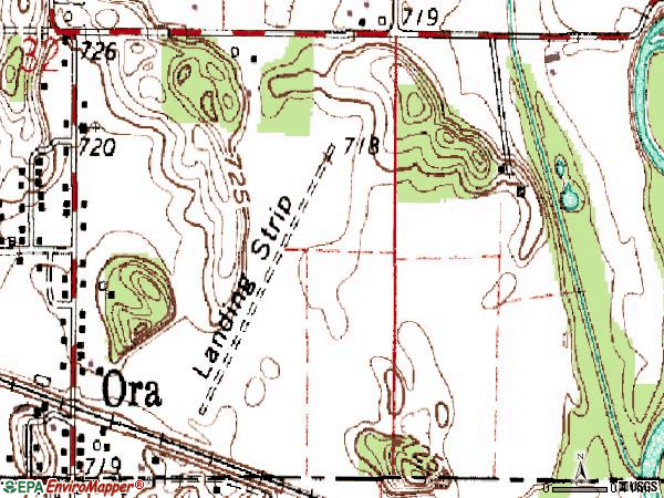Zip code 46968 topographic map