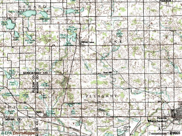 Zip code 46982 topographic map