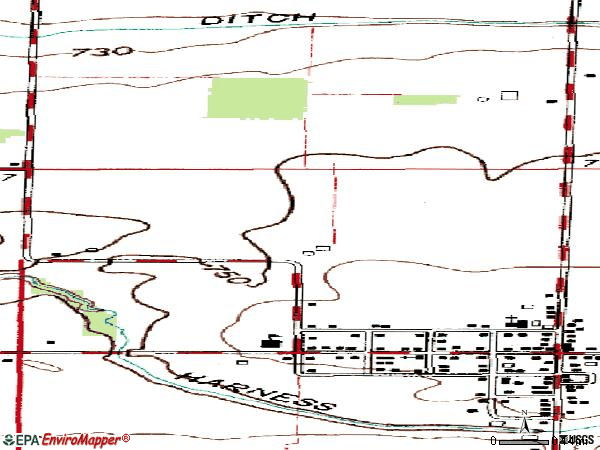 Zip code 46998 topographic map